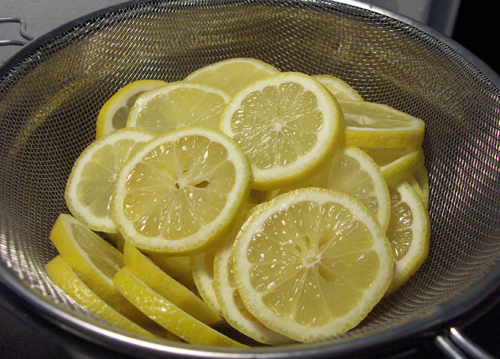 Happy round lemon slices