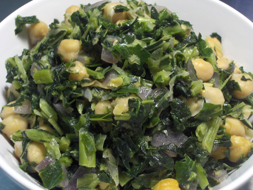 Collard greens with chickpeas